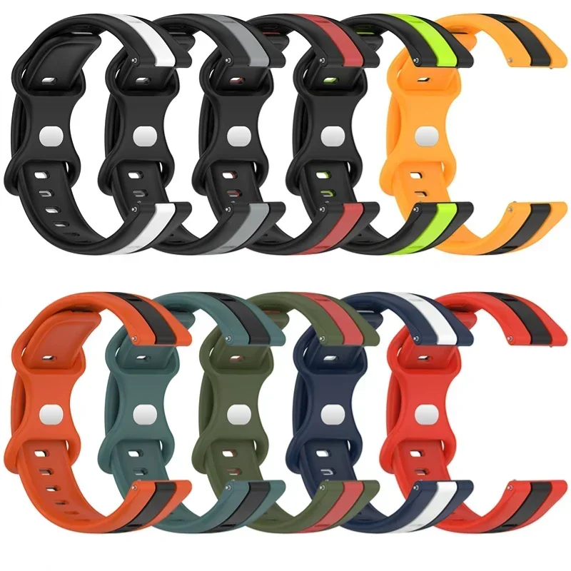 Silicone Strap for Samsung Galaxy Watch 7 6 5 4 40mm 44mm Huawei Watch 5 4/GT6-5-4 Pro Replacement Bracelet Amazfit bip 6 5 Band