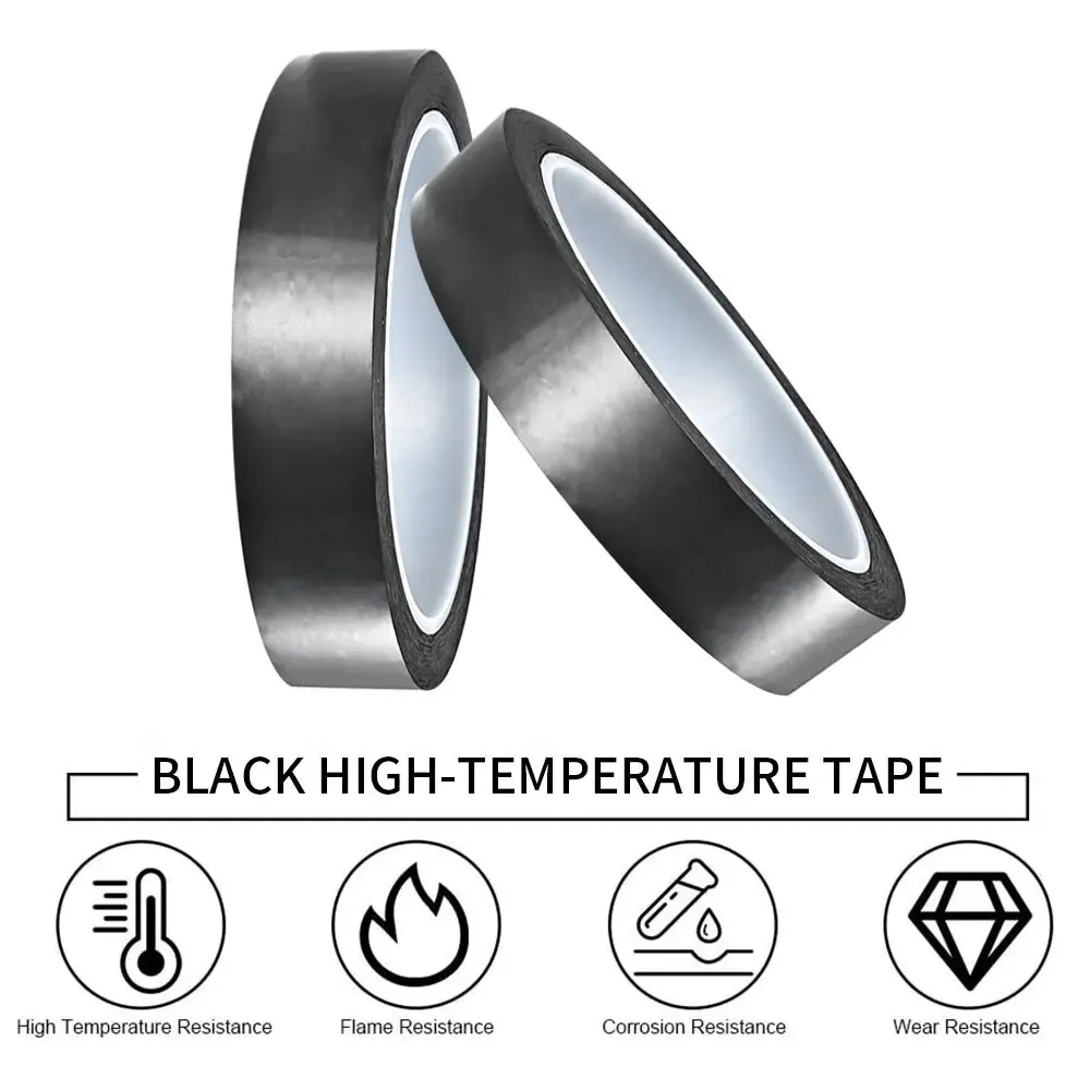 50M Black Kapton Tape Insulation Voltage Resistant Matte Shading High Temperature Resistant Polyimide Adhesive Tape