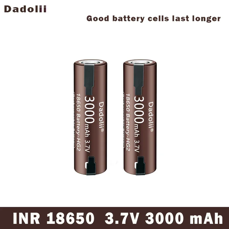 High quality 18650 3000mAh battery with welding strip, used for 30A high current screwdriver+nickel DIY INR18650