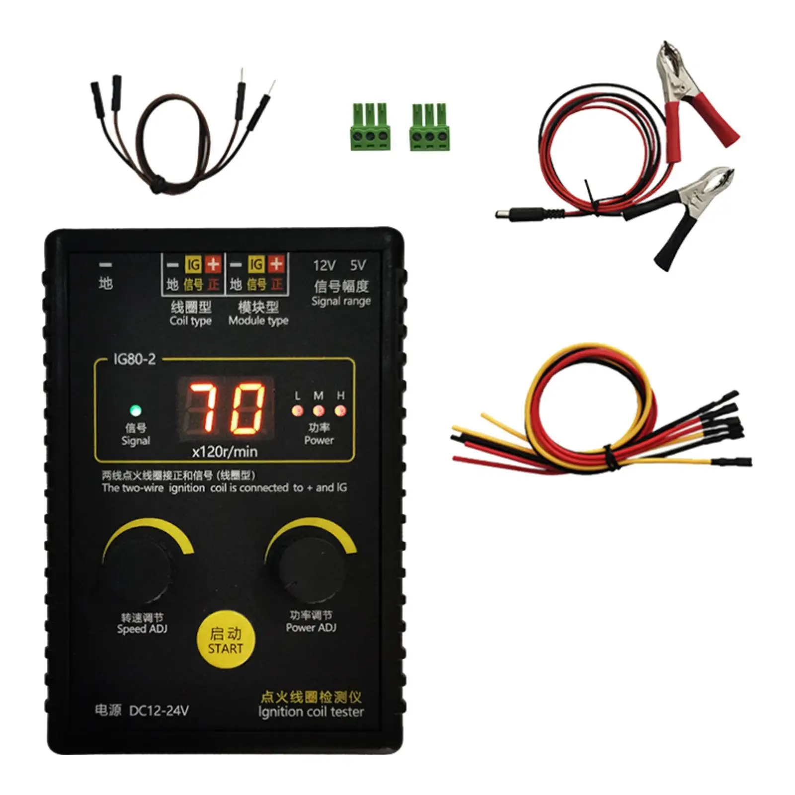 Detector de Bobinas de Encendido para Automóviles, Material PP, Juego de Probadores de Circuitos Eléctricos para Uso Profesional y en Talleres de Bricolaje