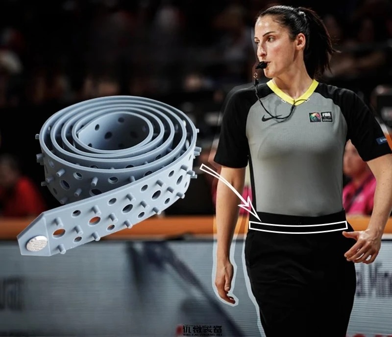 Large Aperture Basketball Referee Belt Silicone Referee Uniform Belt Shirt Belt Free Storage Bag Solid Silicone Nail Anti-drop