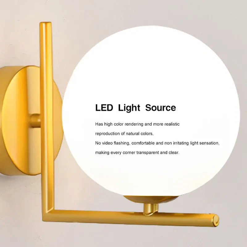 Indoor LED Wall Lamps Decor for Bedroom Beside Metal Interior LED Wall Lighting Fixtures with G9 9w Bulb for Corridor Aisle image 4