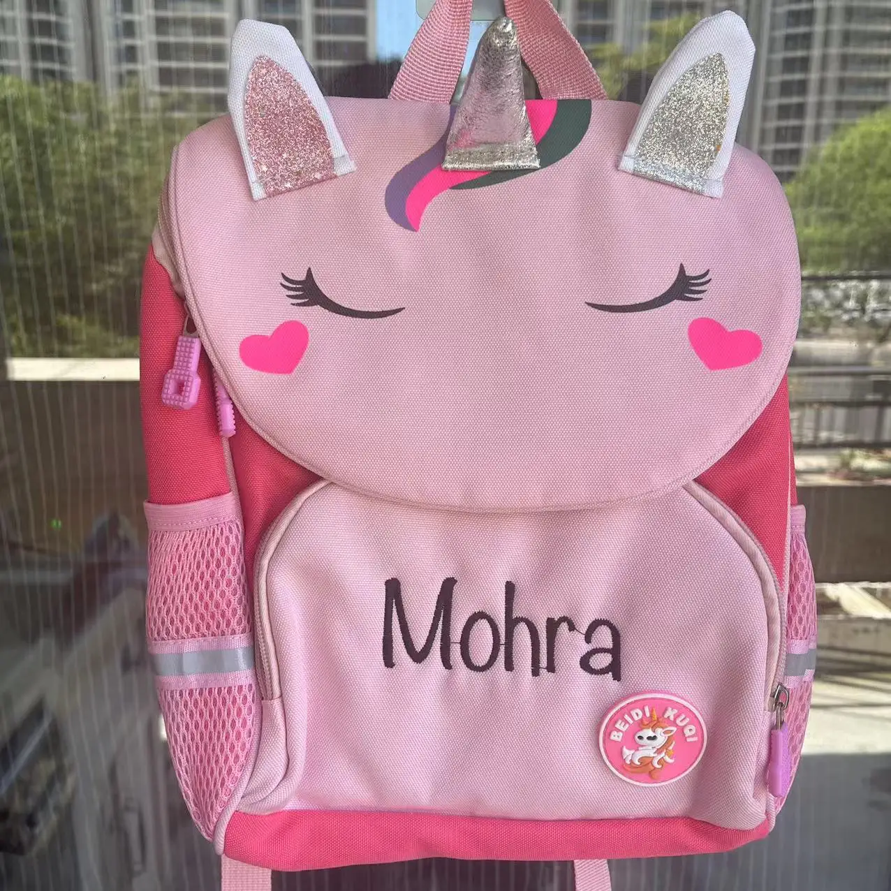 Cartoon Cute Dinosaur Unicorn Backpack With Any Name, Customized Embroidery Kindergarten Children's Outdoor Lightweight Backpack