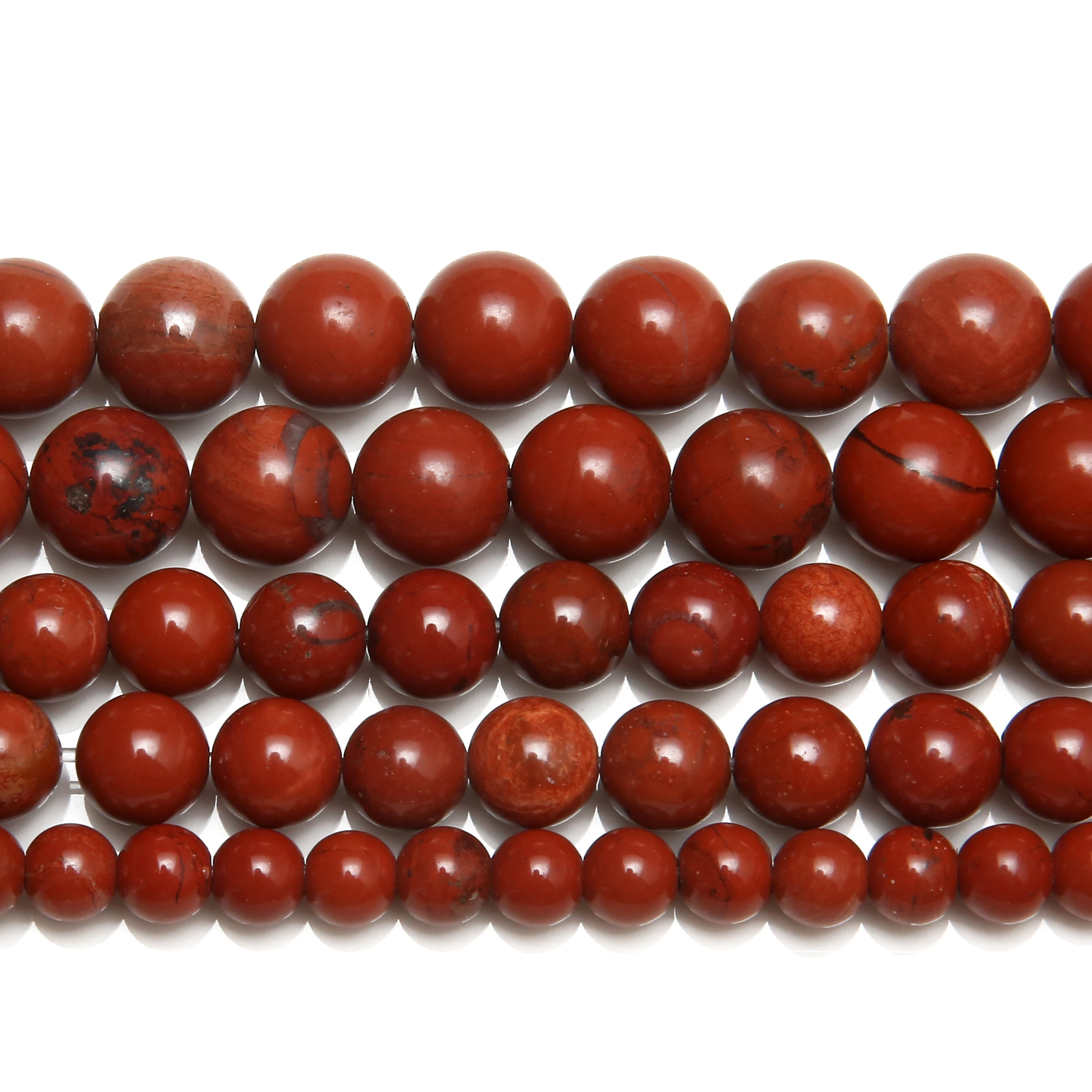 Natural Stone A Quality Red Jasper Round Loose Beads 15\