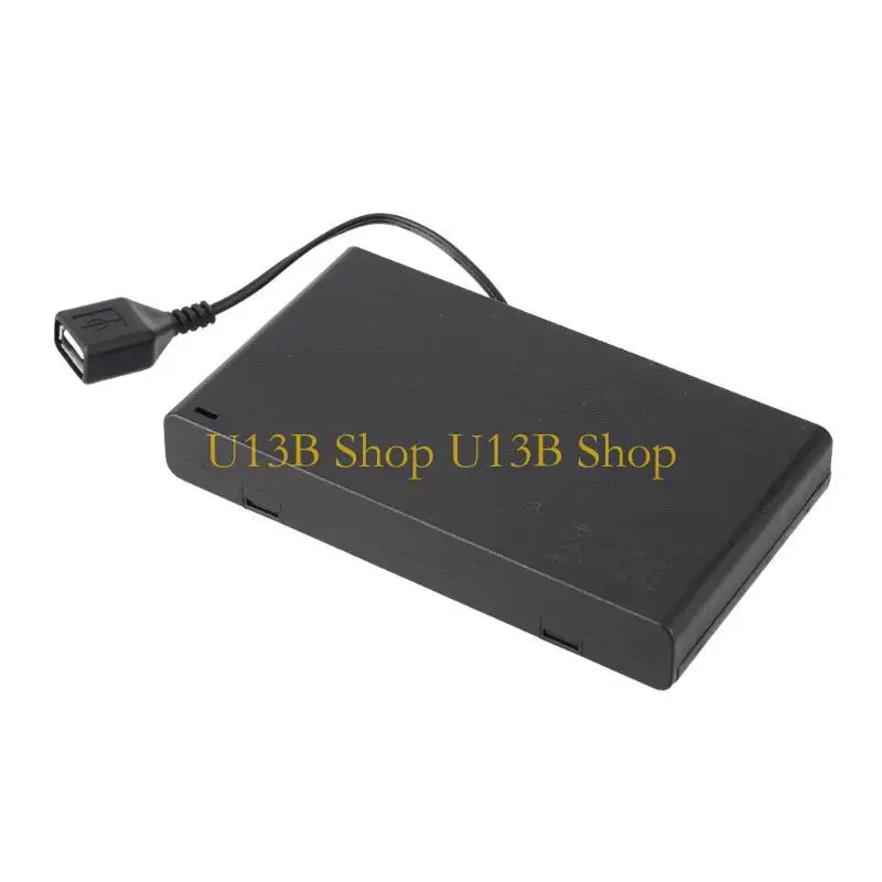 U13B 2/3/4/6/8 Steckplatz AA Battery Hülle Hülle mit USB zum Erstellen von LED -Lichtkit mit Schaltern für LED -Licht