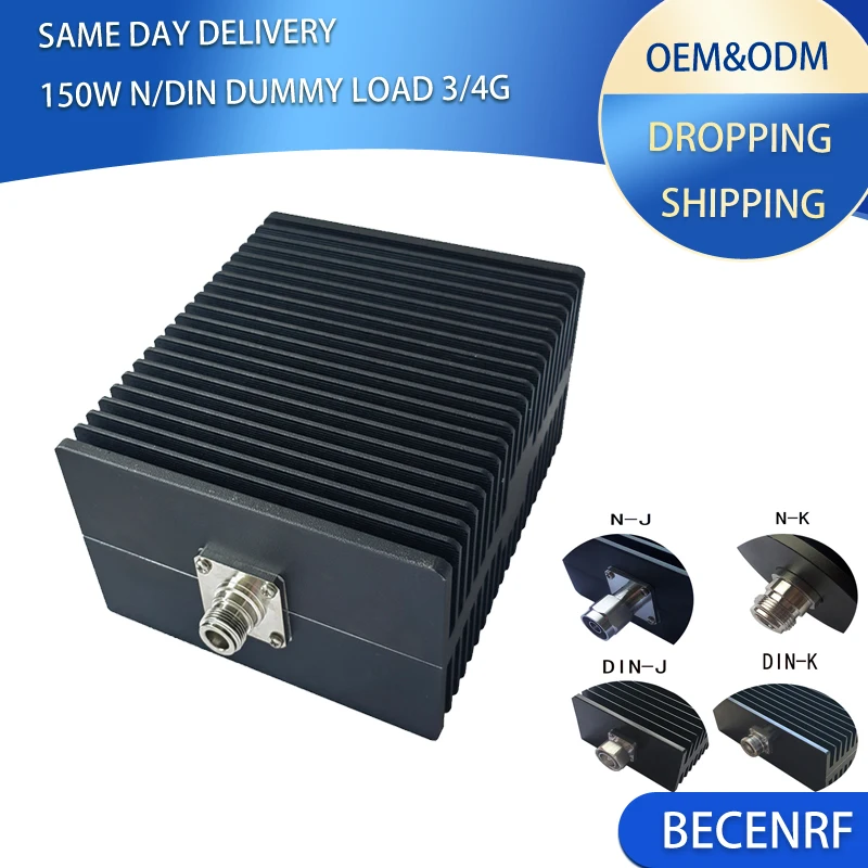 

Free Shipping High Power 150W N DIN 7/16 Type RF Coaxial Dummy Load 150 Watt DC-3GHz/4Ghz 50ohm Fixed Termination Load factory