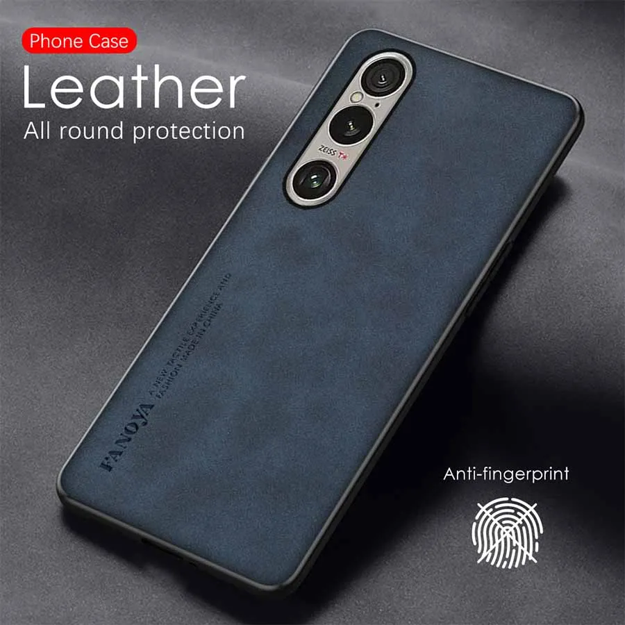 Sheepskin Leather Phone Cover For Sony Xperia 1 VI 10VI 1VI  10 VI Xperia1VI Case TPU Soft Frame Camera Protection Shell Fundas