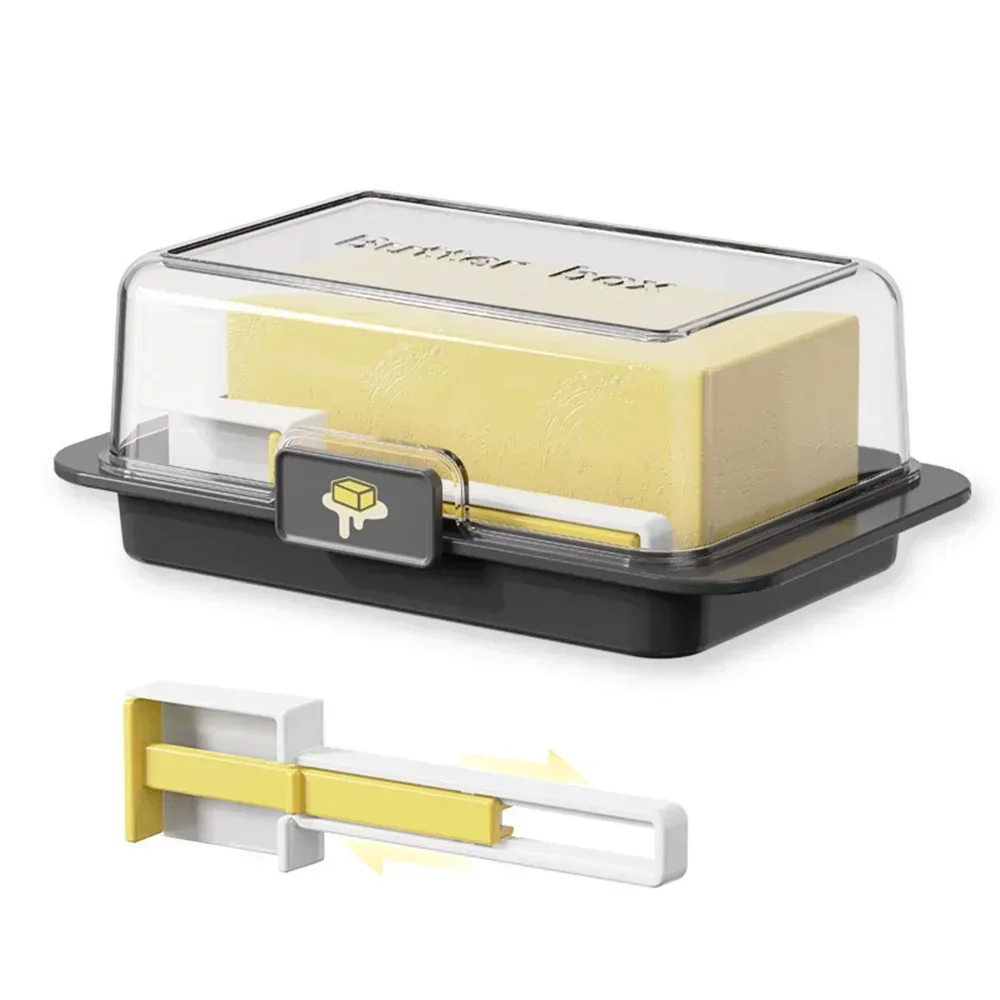 New Butter Dividing Storage Box Quantitative Cutting Spoon with Lid Cheese Cheese Box Storage Box Refrigerator Butter Crisper