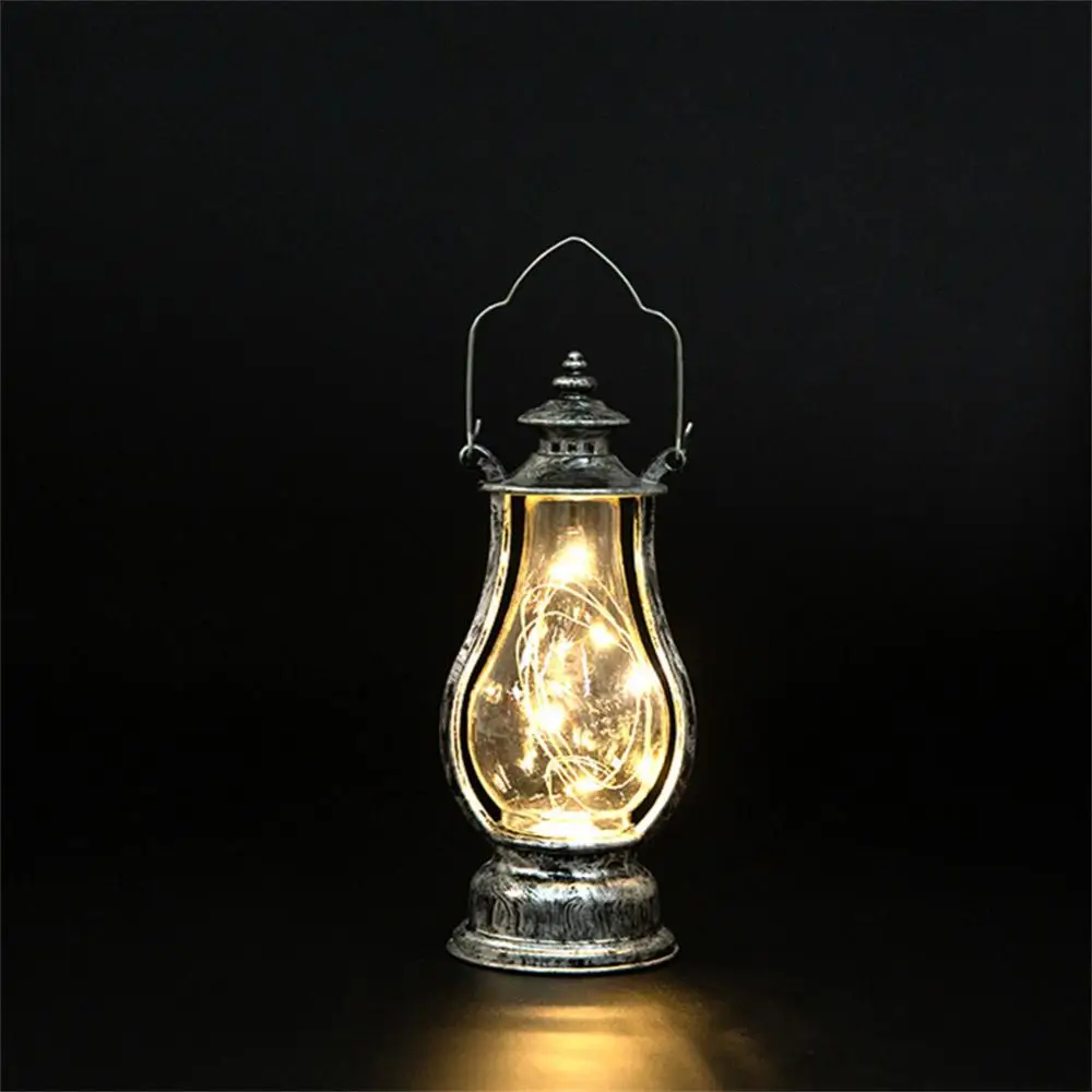 LED Retro Outdoor Camping Kerosene Lamp Portable Lantern Oil Lamp Style Vintage Photo Props Ramadan Lights Night Light Outdoor