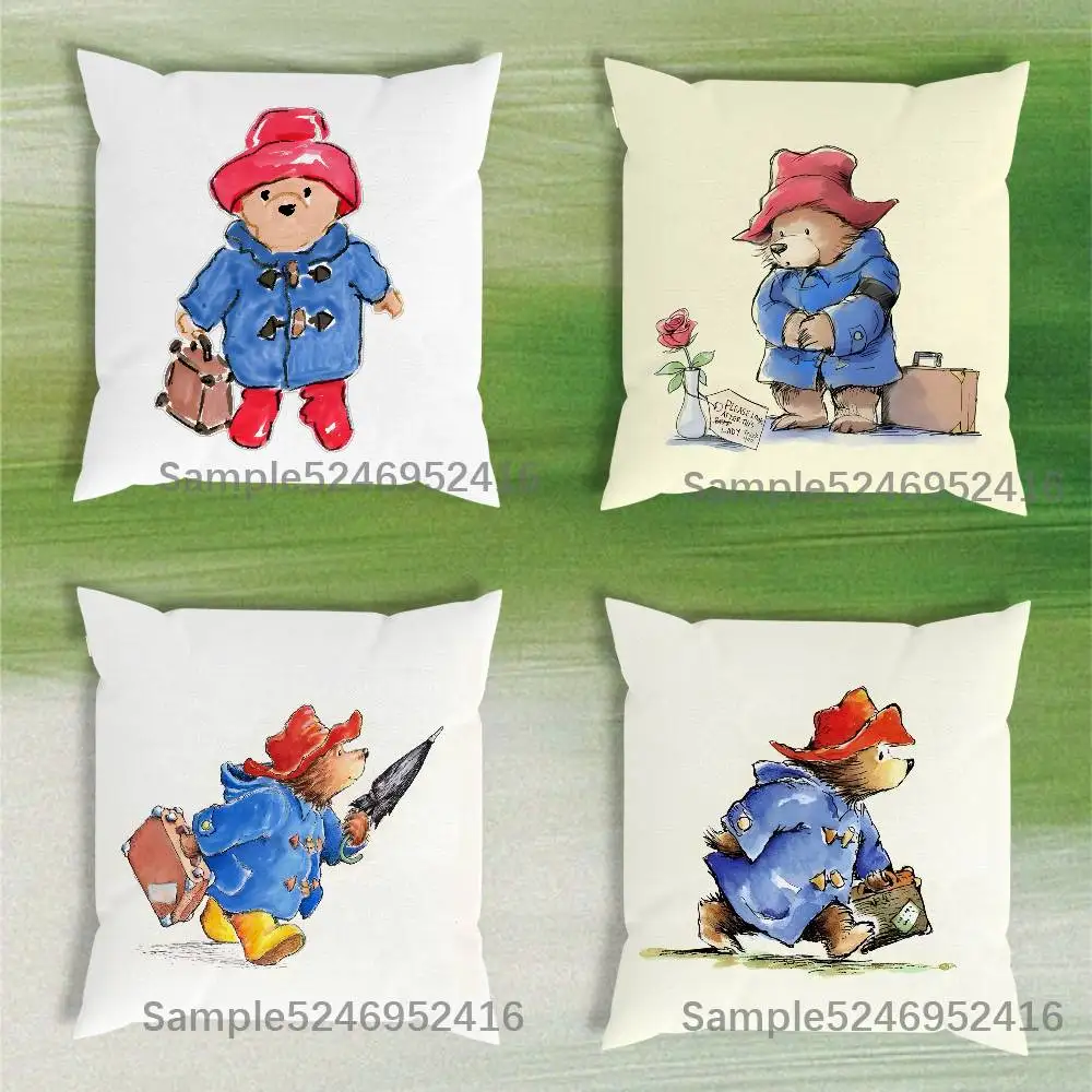 

P-Paddington Cute Bear Pillowcases Cute Funny Pillow Case For Wedding Party Home Decor Comfy Pillow Cover