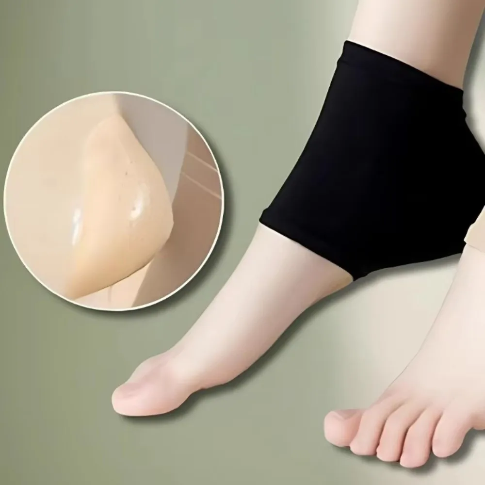 1 Pair Remove Dead Skin Silicone Heel Protective Cover Pain Relief Anti Cracking Foot Care Socks Anti-Crack Pad Reusable