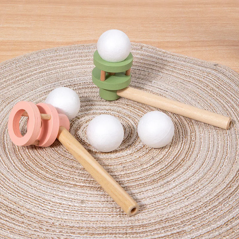 

Blowing Balloon Game Classic Small Toy Parent-child Game New Wooden Children's Puzzle Floating Ball