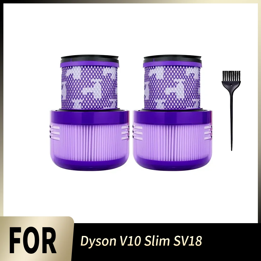 

Моющийся HEPA-фильтр с чистящей щеткой, подходящий для беспроводного пылесоса Dyson V10 Slim SV18, прочный сменный комплект аксессуаров