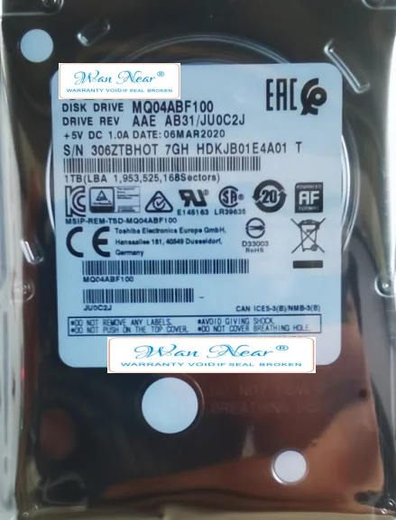 

Для MQ04ABF100 1TB 1T 7MM 2,5 SATA3 128M