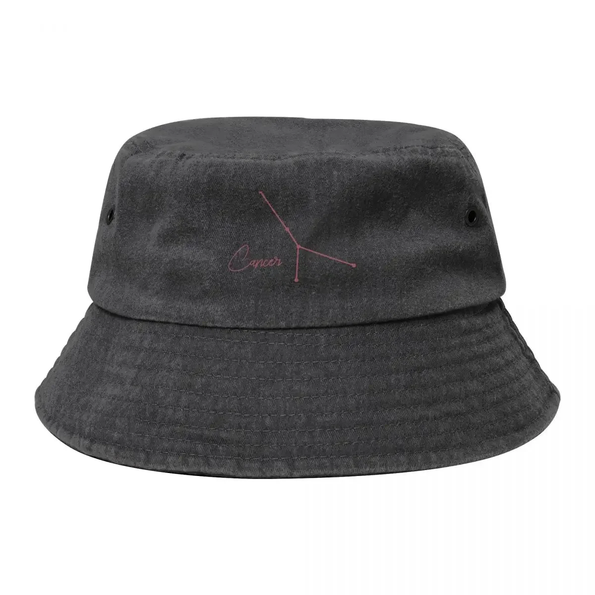 Cancer Zodiac Sign in Pink Bucket Hat Hat Hat Baseball Cap Fashion Beach Luxury Woman Men's