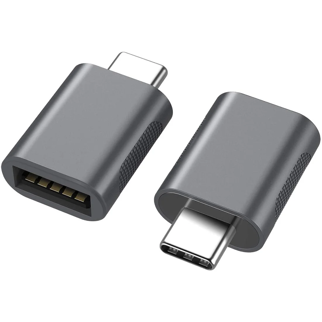 محول T23C USB C إلى USB 2-Pack، نوع C ذكر إلى USB 3.0 أنثى محول OTG لأجهزة الكمبيوتر المحمولة والشواحن والمزيد