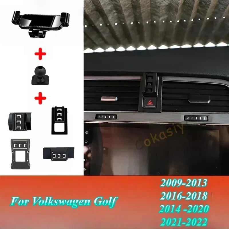 Car Phone Holder Mobile Mount Stand For Volkswagen VW Golf 6 7 8MK6 MK7 MK8 2009-2022 Adjustable GPS Special Navigation Bracket