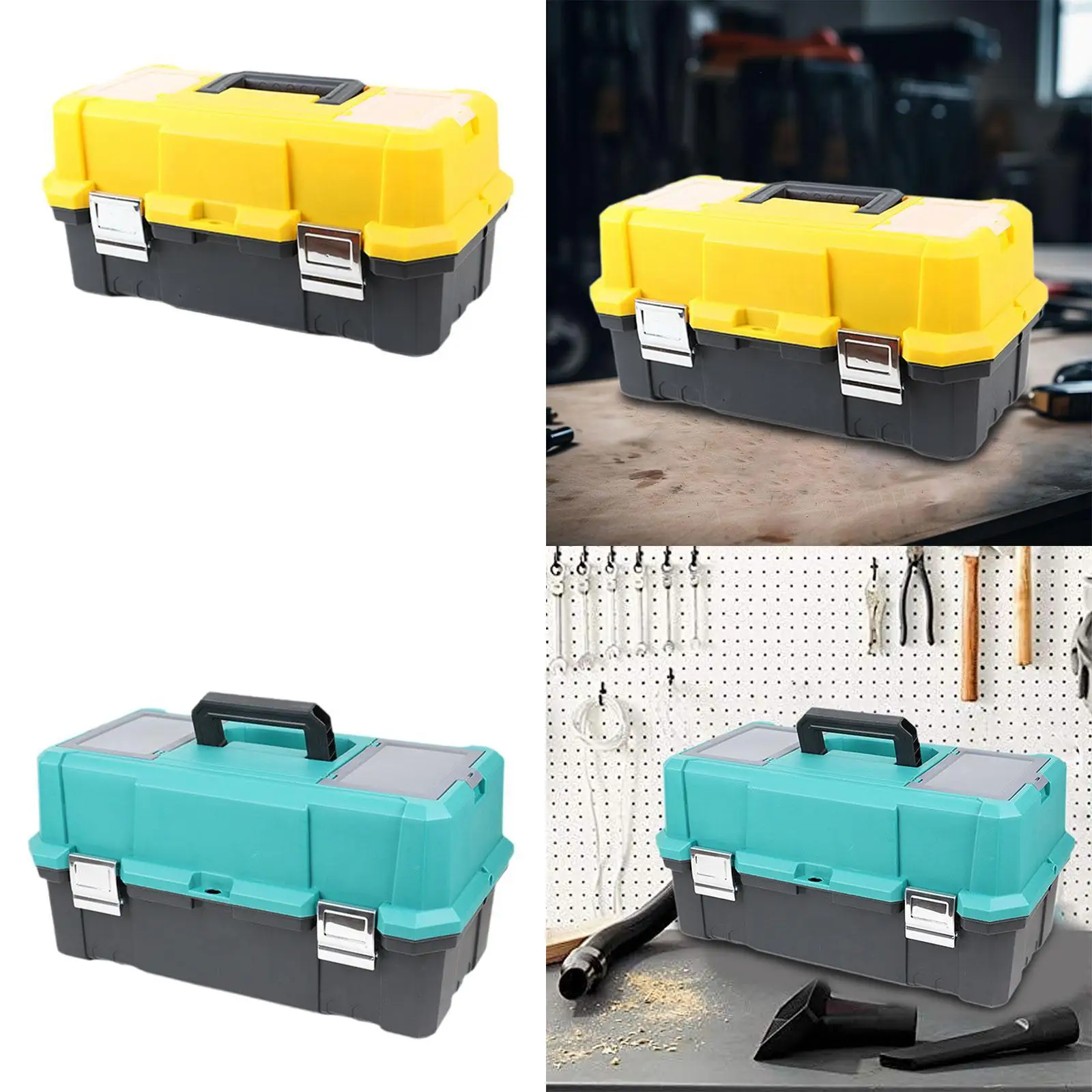 Handheld Tool Box Hardware Organizer Lockable Convenient Portable Tool Organizer