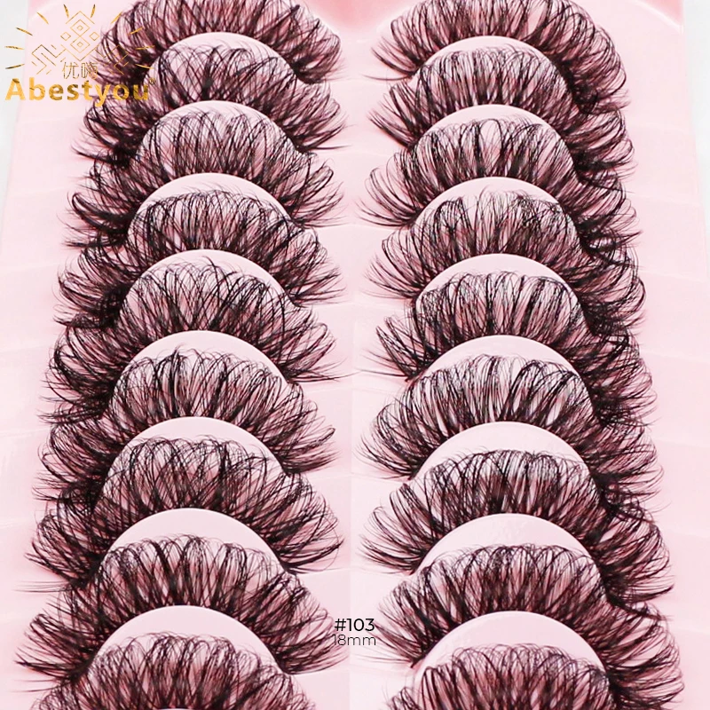 Abestyou-Extensions de cils 3D naturels, 9 paires, bande russe, accessoires doux en vison, produits de maquillage coréen