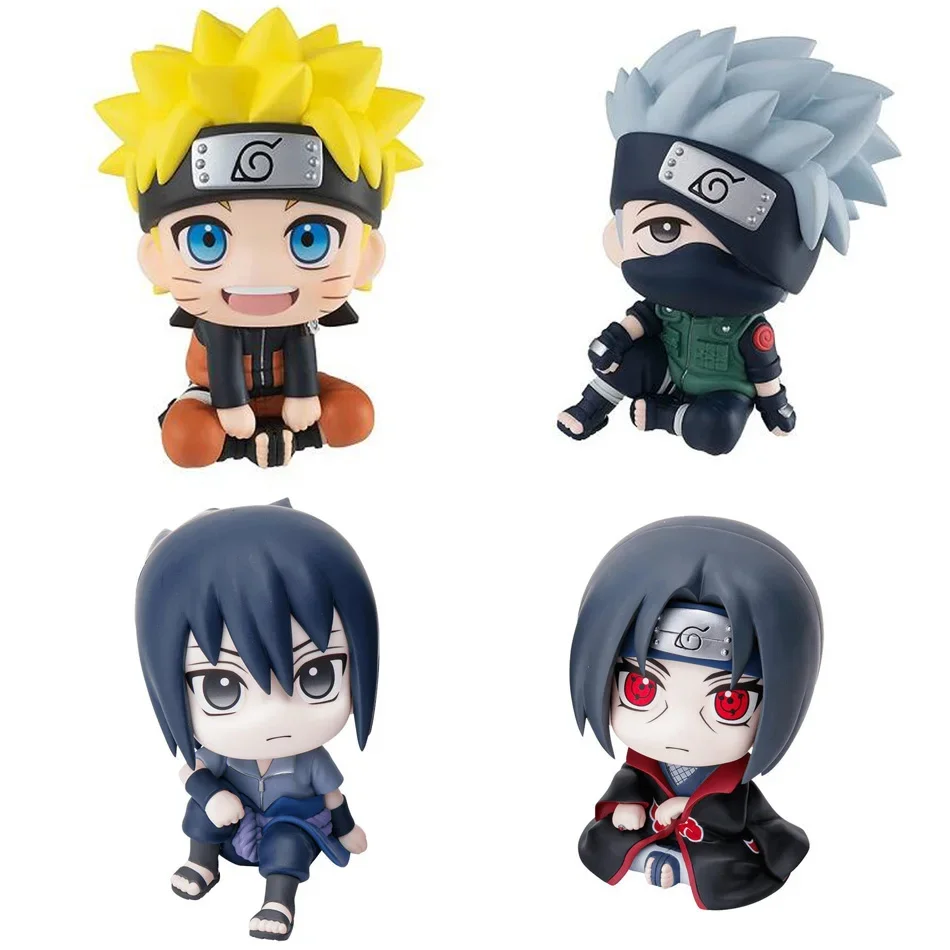 9cm Naruto Anime Figure Naruto Kakashi Action Figure Q Version Kawaii Sasuke Itachi Figurine Car Decoration Collection Model Toy