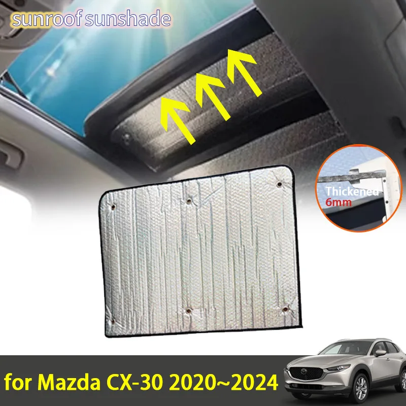 

Car Sunroof Sunshade for Mazda CX-30 2024 DM CX30 CX 30 2023 2022 2021 2020 Accessorie Roof Sunscreen Heat Insulation Windscreen