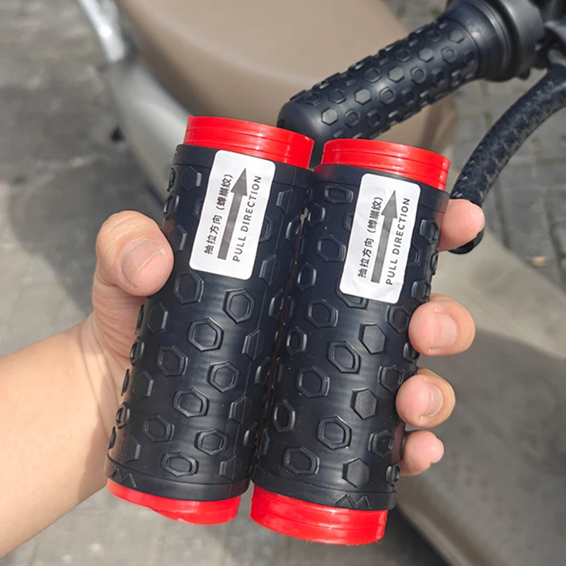 Motorcycle Silicone Handlebar Cover Self Shrinking Non-Slip Motorcycles Grip Covers Sleeve Protector Cover Universal