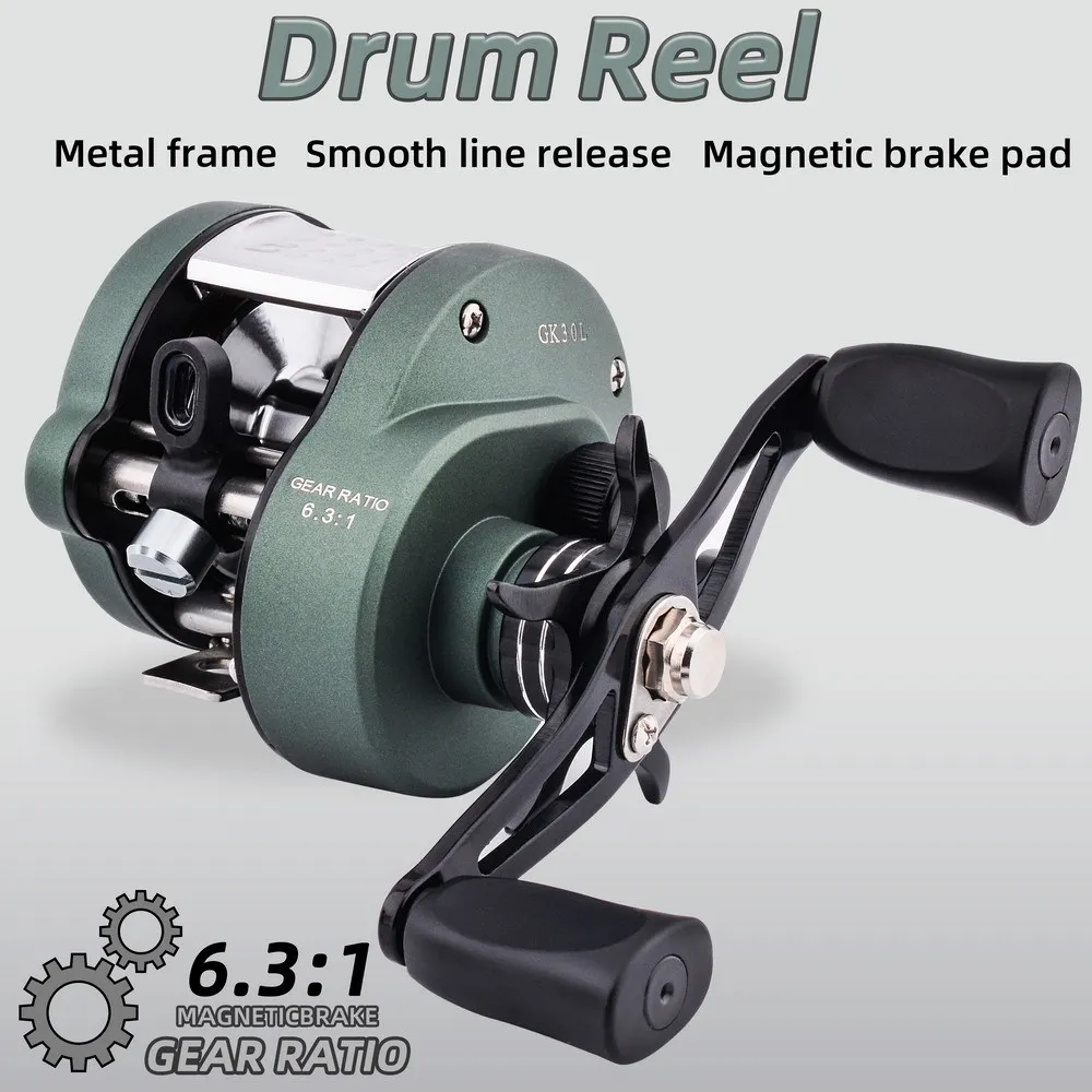 New Hot Snakehead All Metal Drum Reel Magnetic Brake Anti Backlash Long Cast Lure Ultra Smooth Saltwater Freshwater Bass Tackles