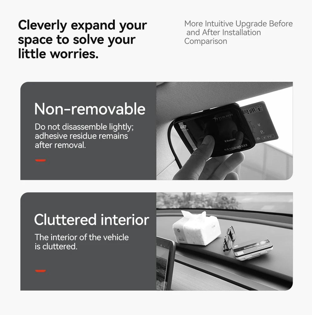 Aufbewahrungsbox für die Rückseite des Displays, Organizer, Halterung für das Armaturenbrett, Taschentuchbox, Zubehör für Tesla Model Y Juniper, Model 3 Highland. – Detail 2