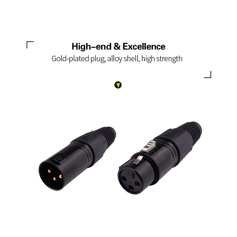 3-pinowa mikrofon XLR Adapter Audio wtyczka męska XLR 2pcs męskie złącze męskie + 2pcs żeńskie gniazdo Adapter Stereo