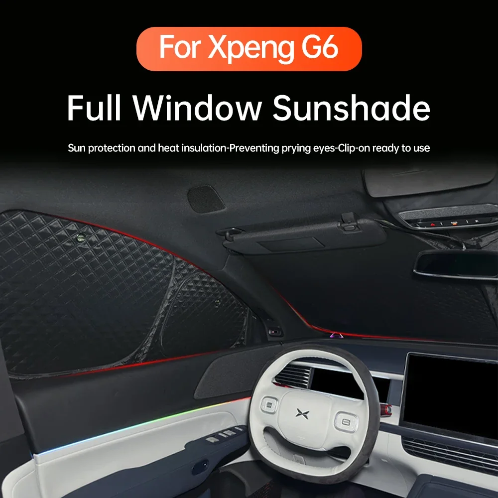 For Xpeng G6 2023 2024 Xiaopeng G6 Car Window Sunshade Heat-insulating Opaque Camping Privacy Sunshade