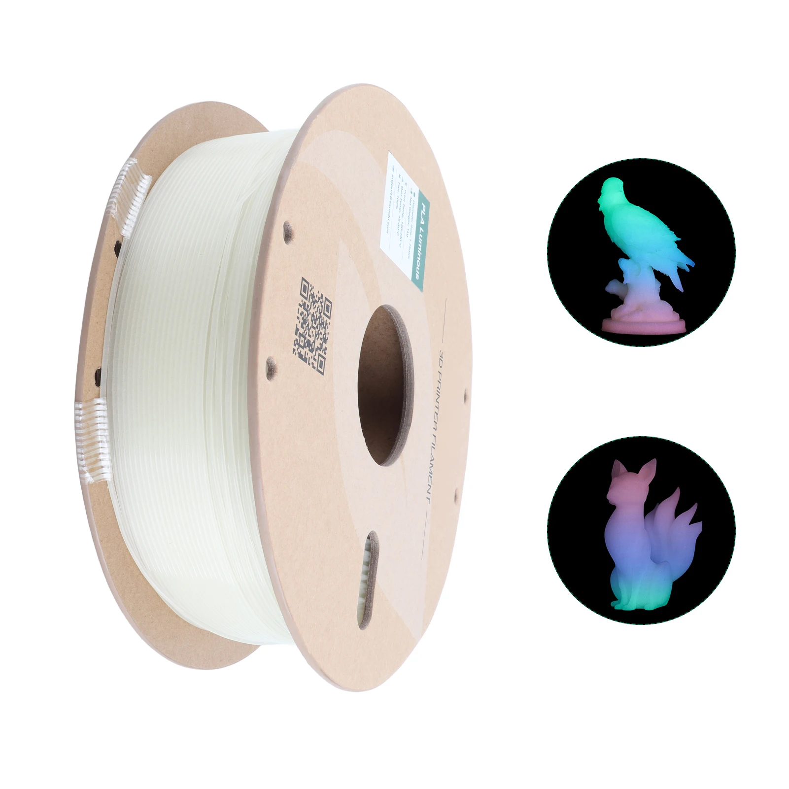【New】 Luminous-Rainbow PLA Filament Multicolor 1.75mm Filament Dimensional Accuracy 1KG Spool (2.2 Lbs) Glow In The Dark