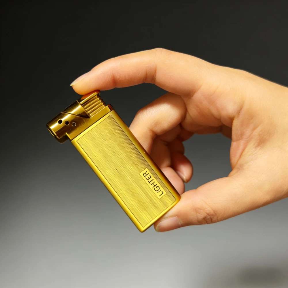 

Metal Oblique Fire Pipe Lighter for Smoking Refillable Butane Gas Lighters Open Flame Gadget for Men Encendedor Gasolina