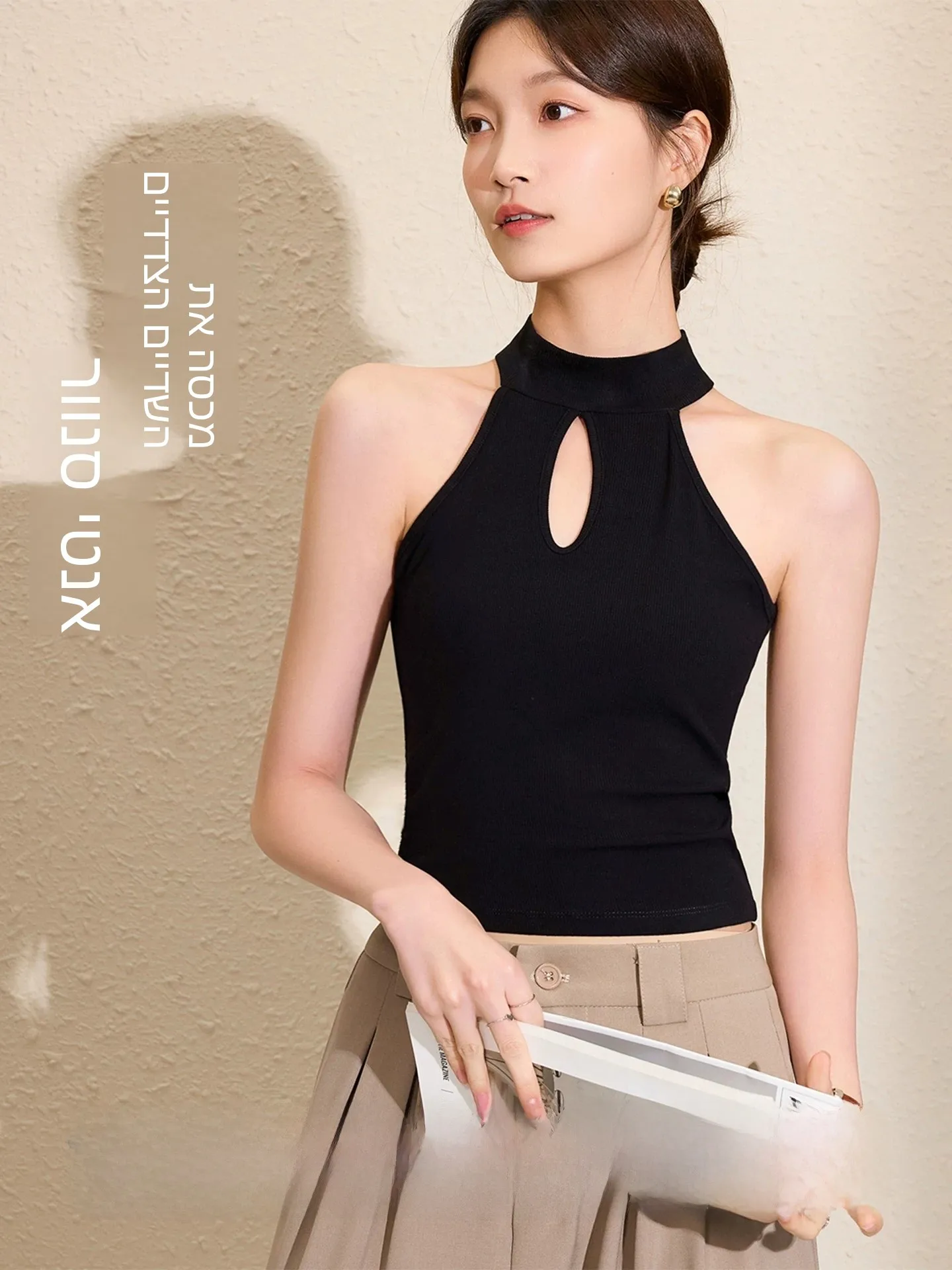 Sexy Strapless Cotton Blend Tank Top Women's plus Size Base Layer Slim Fit Backless Summer Spring Outerwear Innerwear