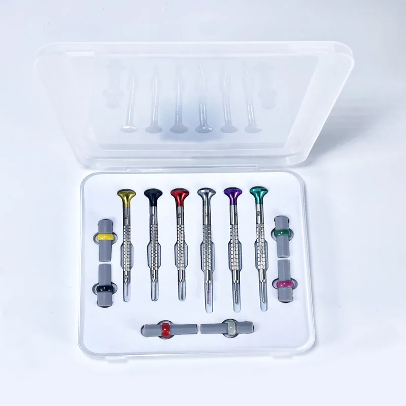 Watch Repair Tools  Anti-slip Ball Bearing Anti-slip Screwdriver Set with 6 Pcs Spare Bladesc for NH35 for Watchmaker
