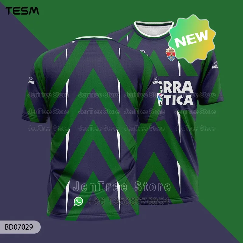 TESM Camiseta deportiva unisex de tela cómoda y transpirable para padres e hijos, camiseta de entrenamiento de equipo, pantalón corto informal holgado estampado de manga