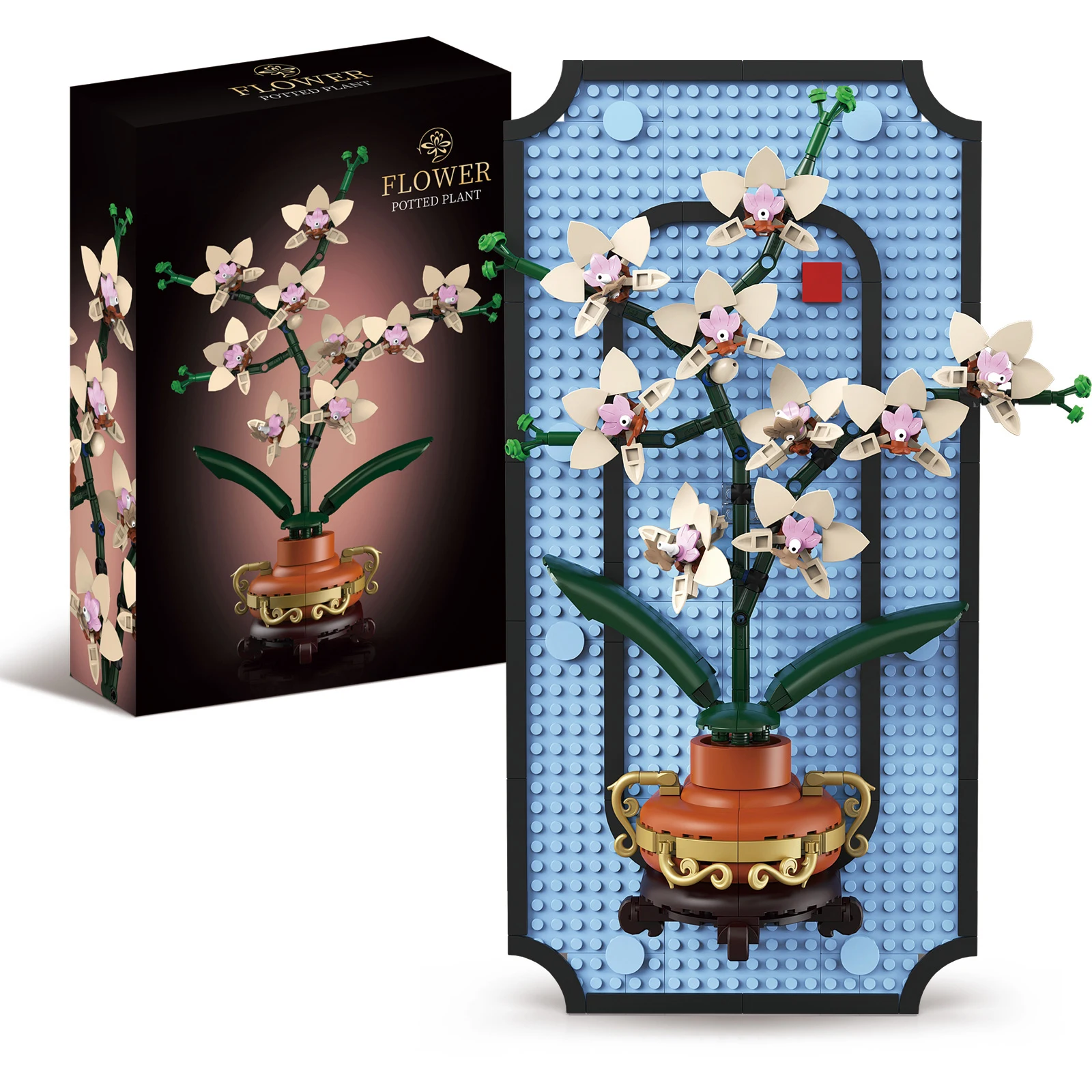 531PCS Phalaenopsis orchidee woondecoratie ornament DIY model montage speelgoed bouwstenen bloem set voor meisjesvakanties