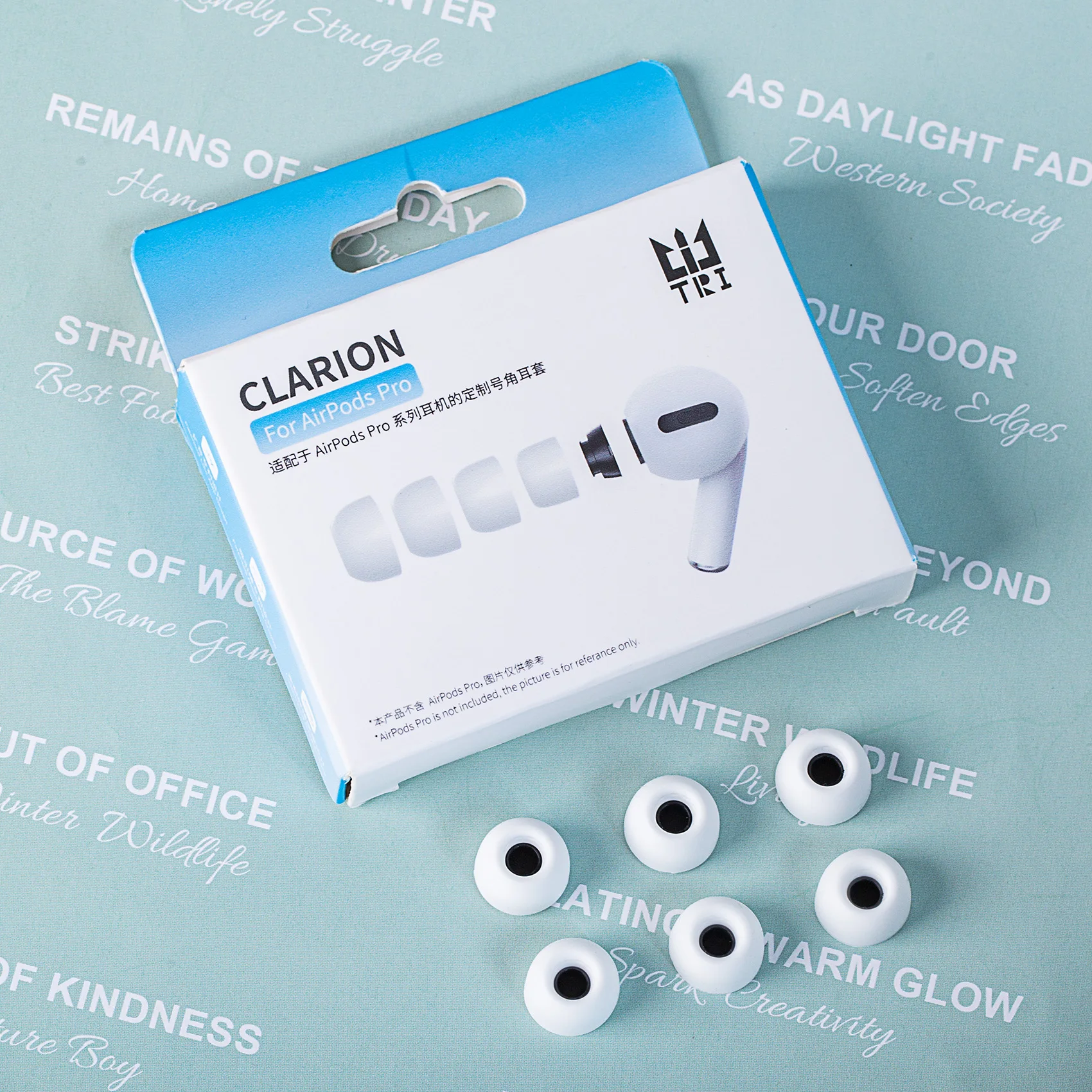 TRI Clarion-tapones para los auriculares, almohadillas aislantes de ruido para Apple Airpods Pro, L, M, S, XS