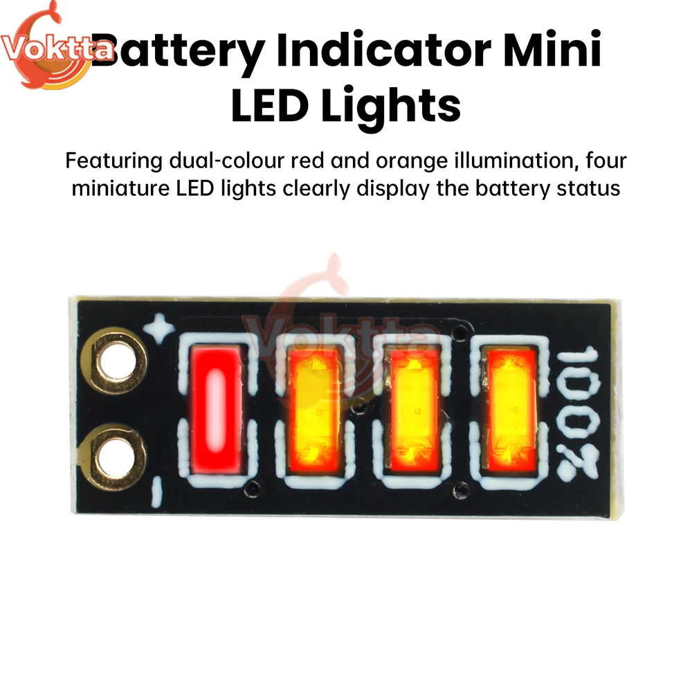 Mini indicador de nivel de batería 1S/2S/3S, placa de capacidad de batería de litio, módulo de medición de potencia, módulo indicador de luz de pantalla LED CC