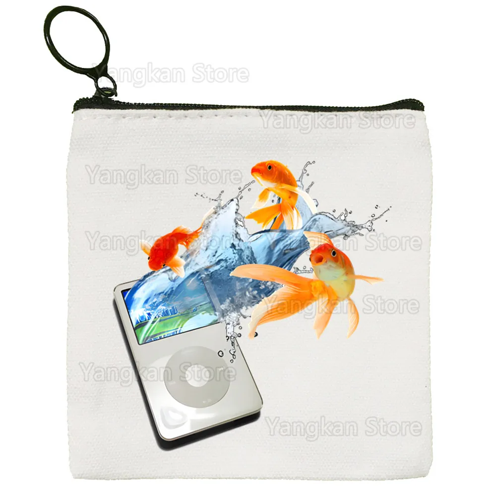 

Frutiger Aero, милый однотонный холщовый кошелек для монет, маленькая свежая сумка для ключей на молнии, подарочная сумка для рук