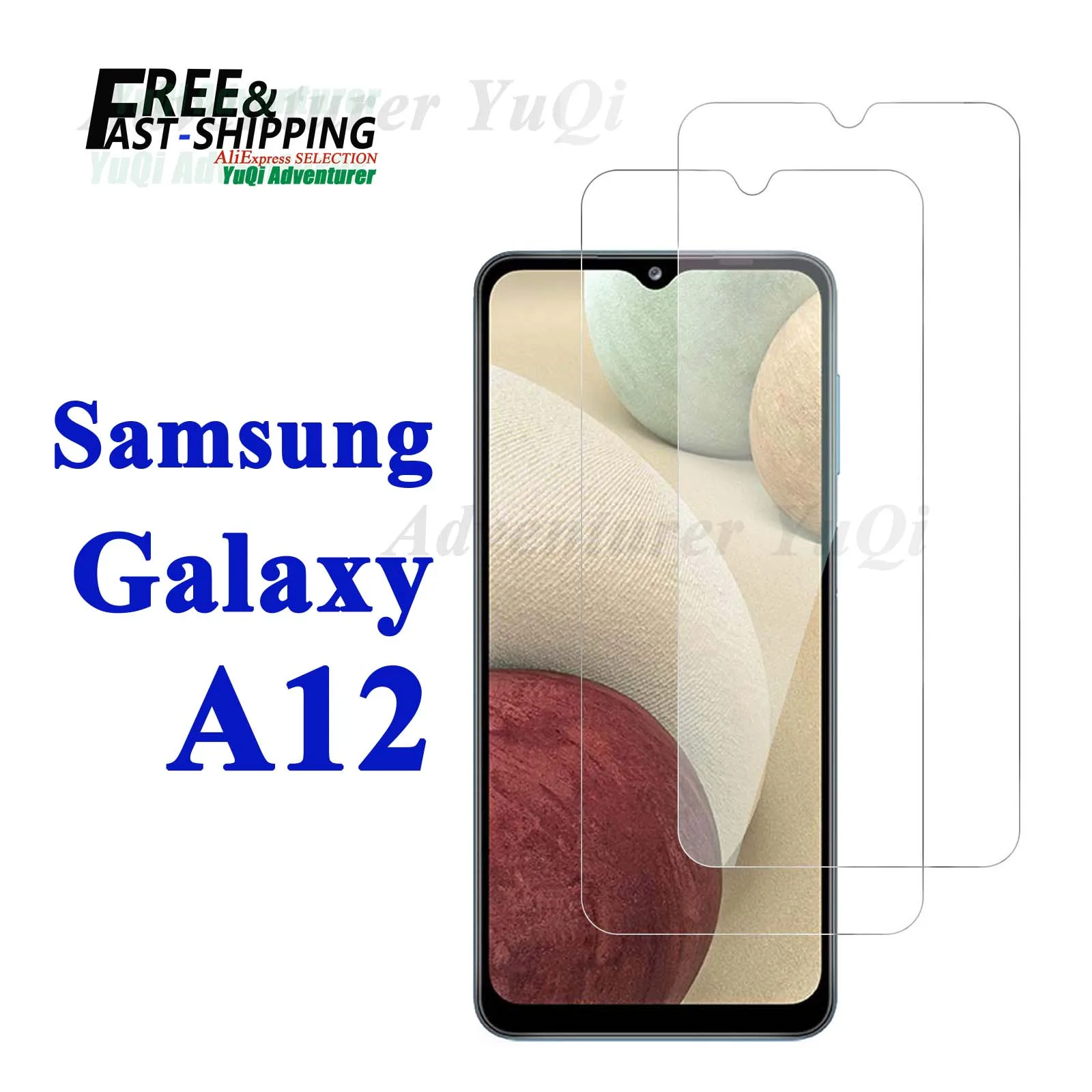 Screen Protector For Galaxy A12 Samsung Tempered Glass High Aluminum HD Crystal  9H Transparent Clear Case Friendly