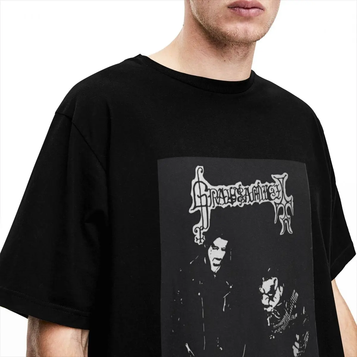 Haikyuu T-Shirt Grausamkeit Music Black Metal Gothic 100 Cotton T Shirts Fashion Tshirt for Men Beach Y2K Short Sleeve Tees