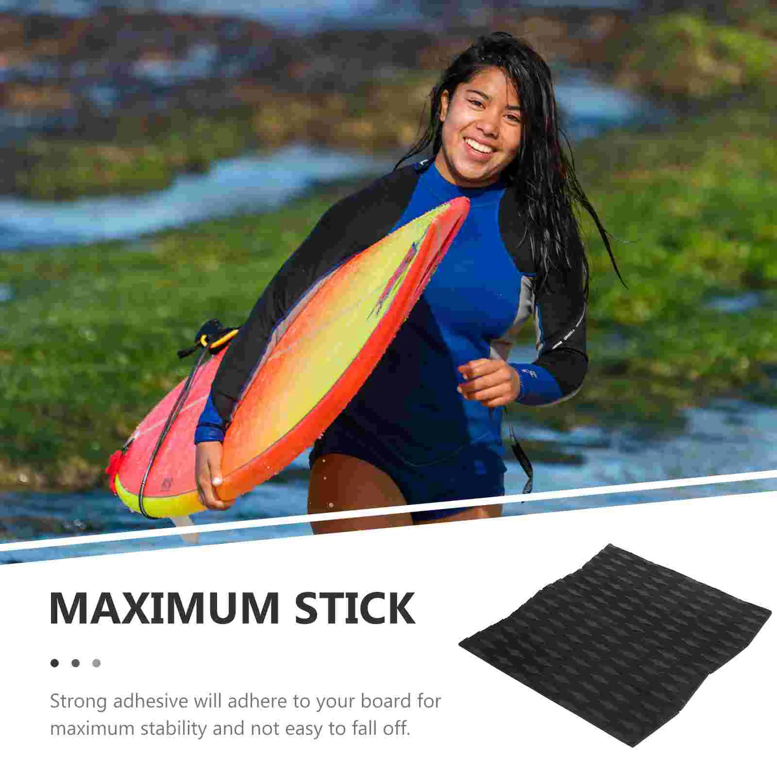 4 Pcs Surfboard Skid Pad Tail Mat Deck Grip Mats with Adhesive Non-slip Pads for Nonslip Eva Self-adhesive Sticky Traction