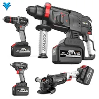 NANWEI 4/3/2pcs Brushless Cordless Power Tools Set Power Drill Angle Grinder Power Impact Wrench Impact Electric Hammer