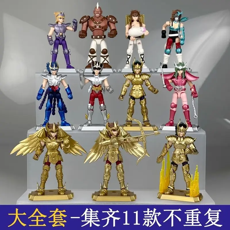 Novo em estoque blokees saint seiya caixa cega galáxia versão 01 aiolos shura ikki shun jabu marin modelo de montagem brinquedos presente aniversário