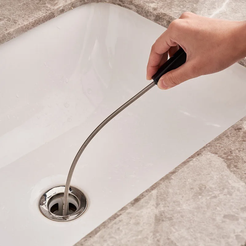 Bendable sewer dredging artifact hair hook lengthened bathroom kitchen pipe cleaning anti-clogging