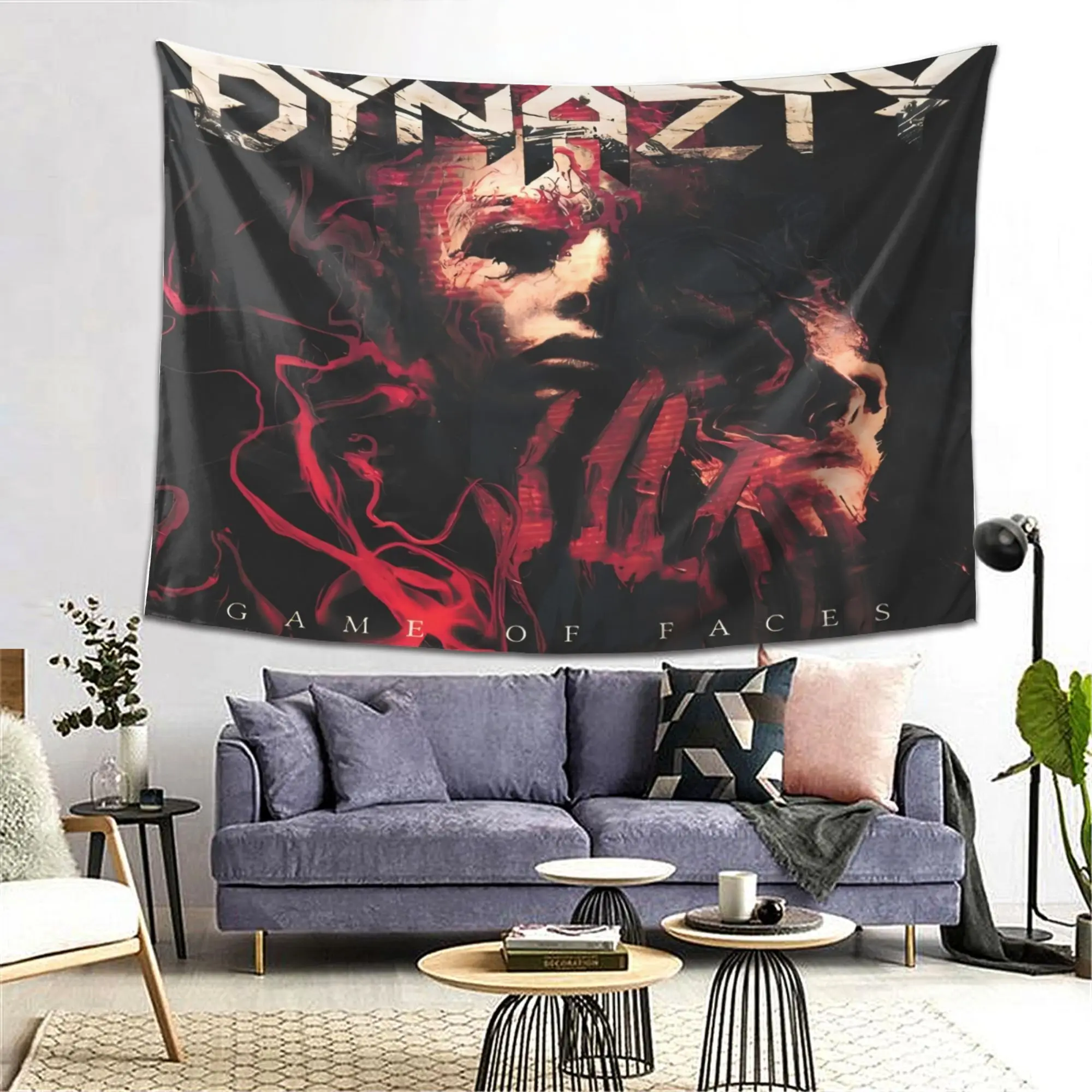 Dynazty Game of Faces Tapestry - A must-have for modern home decor in living rooms and bedrooms, with a unique design
