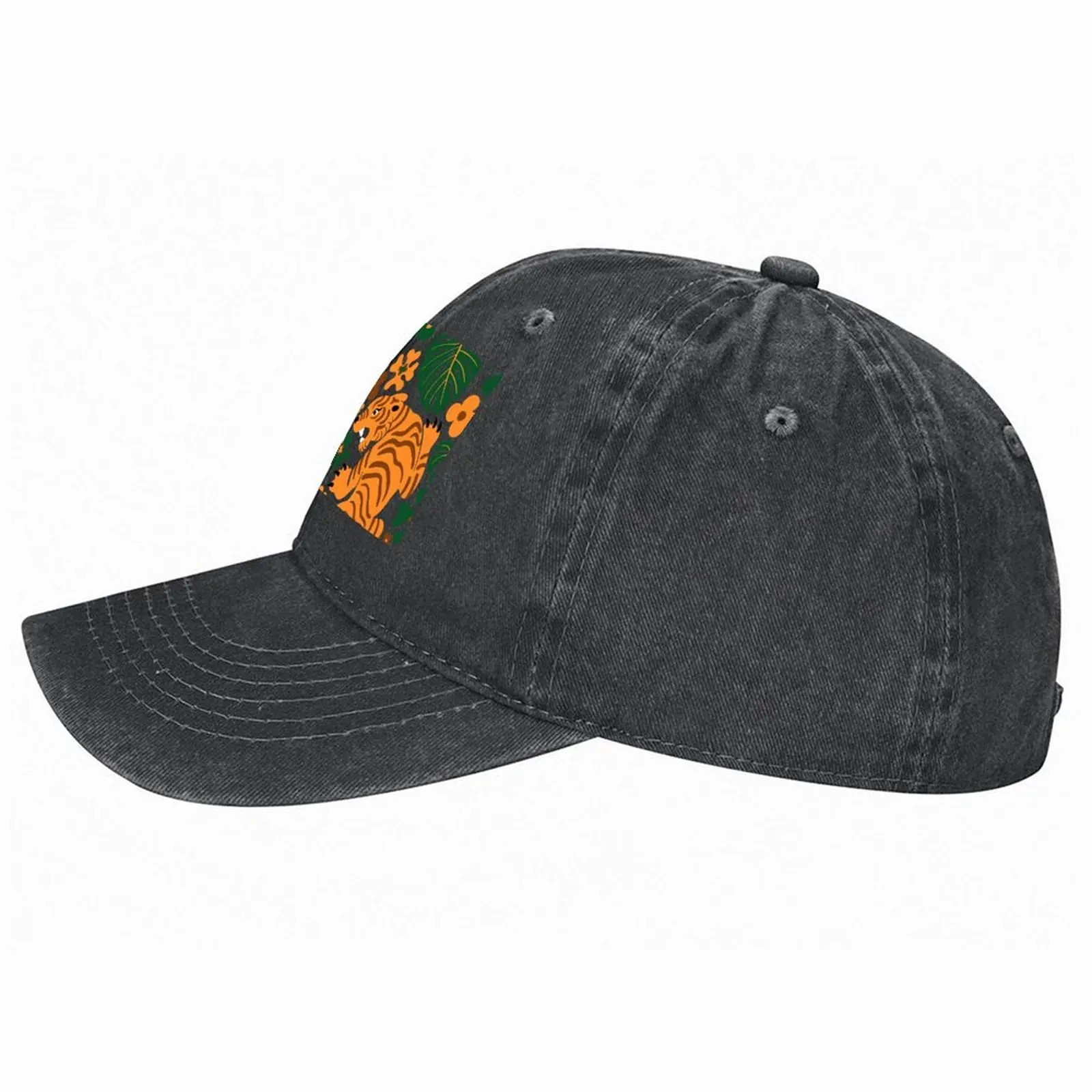Czapka z daszkiem Tigers + Flowers - Teal, dropshipping, czapki wędkarskie, męska czapka letnia, luksusowa marka, czapka baseballowa męska i damska