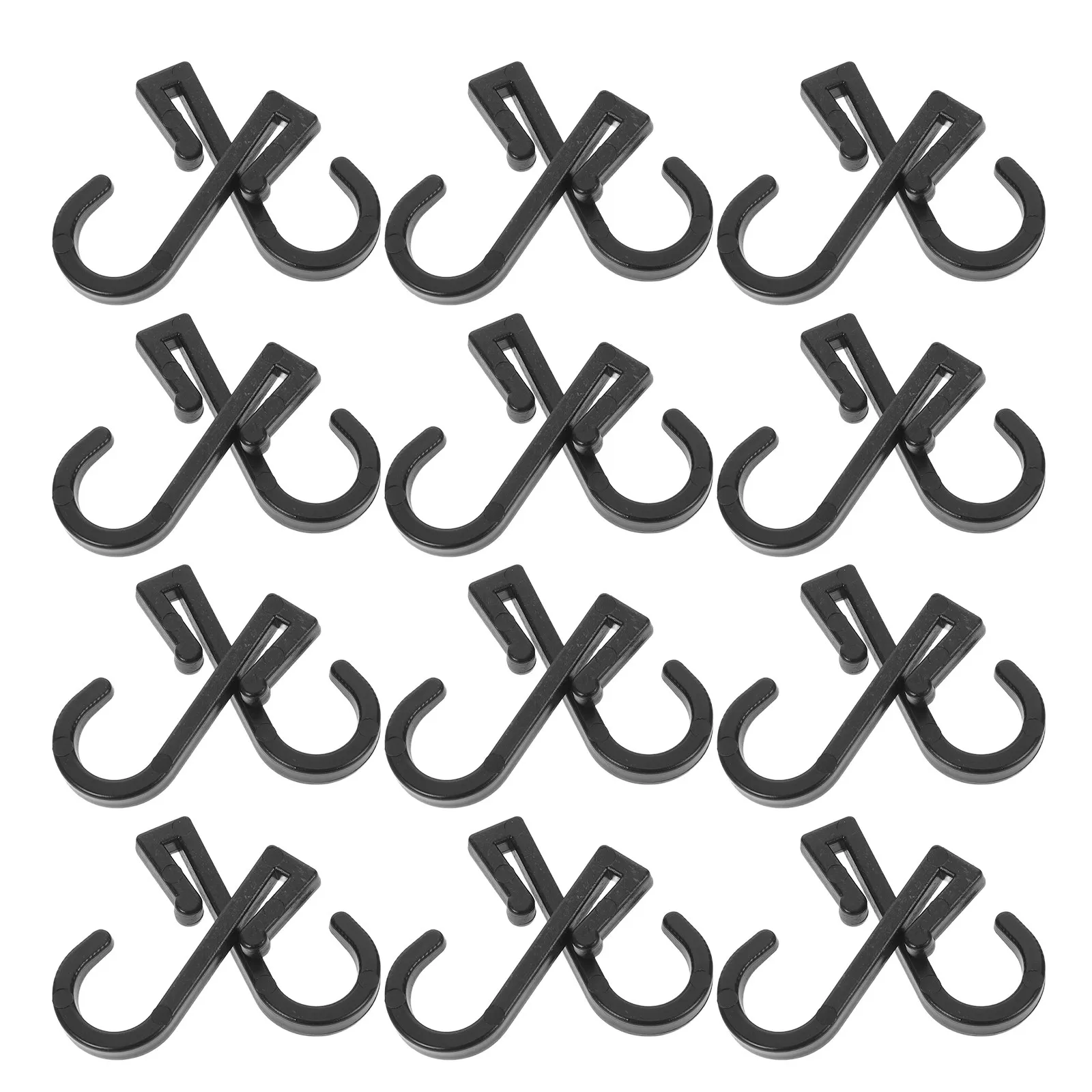 

100Pcs Flat S Hook Strong Capacity Plastic S-Shape Hooks for Bathroom Shower Curtain Sets Ceiling Track Accessories Home