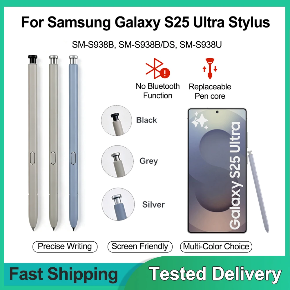 Ultrafine S25Ultra Replacement S Pen Stylus for Samsung S25 Ultra SM-S938B SM-S938U - Touch Screen Compatible - No Bluetooth