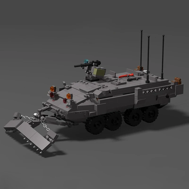 

M1132 Military Armored Car Model MOC Building Bricks War Equipment Modular Technology Gifts Holiday Assemble Children Toys Suit